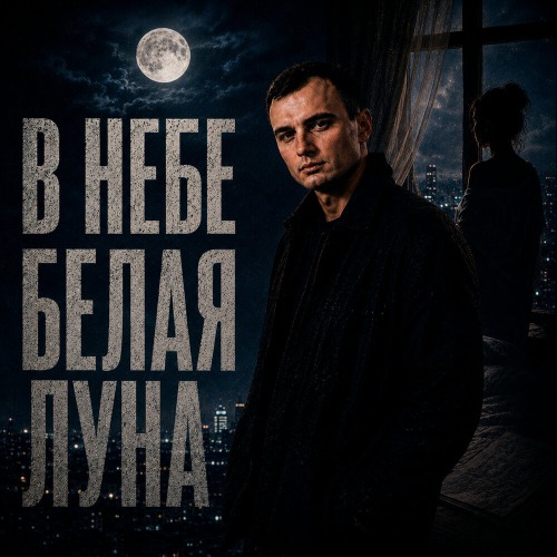 В небе белая луна